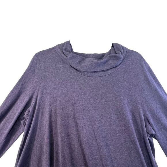 Xl Purple J. JILL Pure Jill 70% PIMA COTTON
30% TENCEL® LYOCELL Turtleneck Dress - Picture 4 of 15